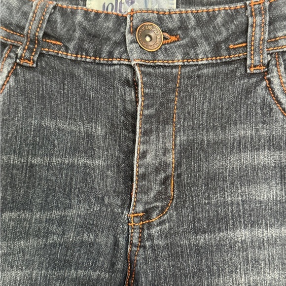 Jolt Dark Blue Flare Women's Jeans - Picture 3 of 6